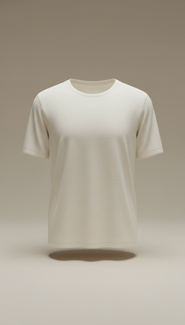 Linen scripture tee with minimalist typography