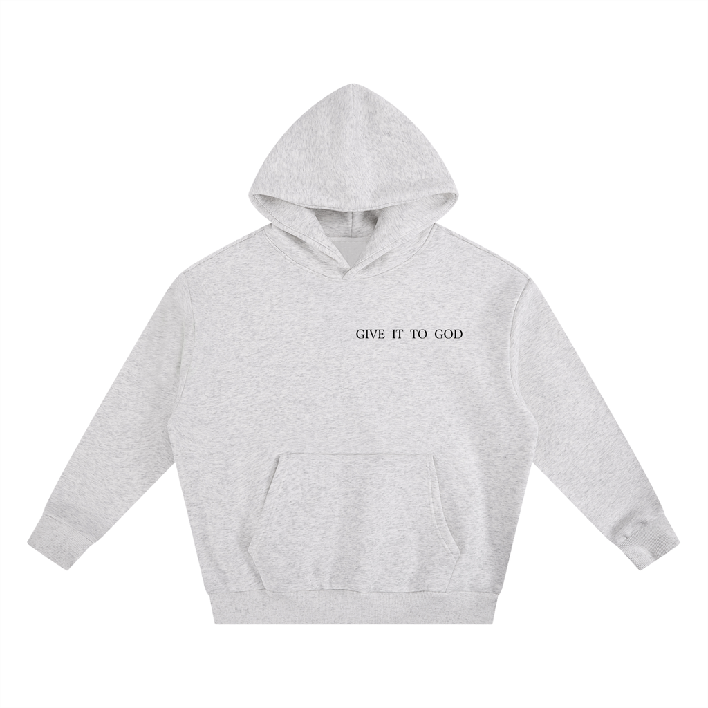 God Is Love Painted Heavyweight Boxy Fleece Hoodie | Premium Spiritual Streetwear | Oversized Unisex Faith Hoodie