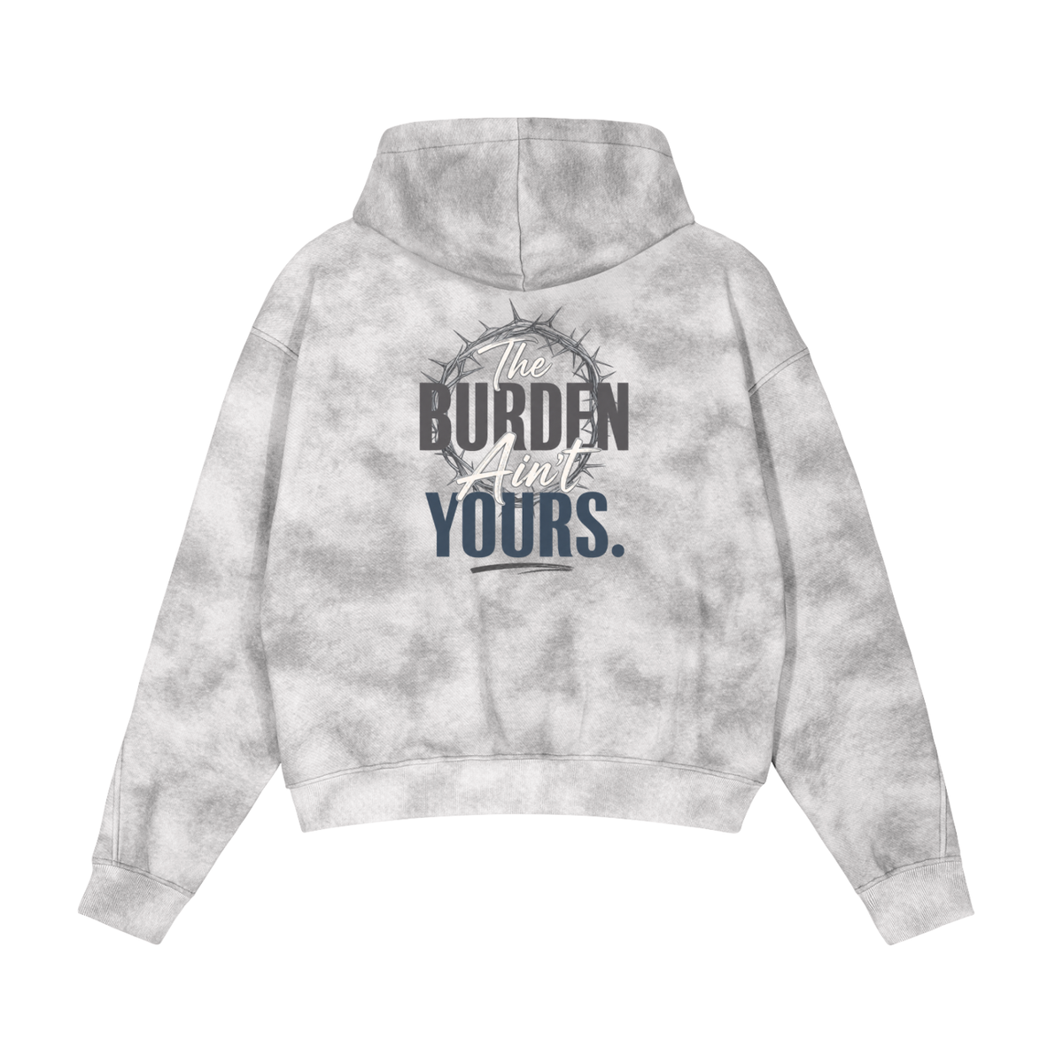 Crown of Burden | Premium Mineral Washed Zip-Up Fleece Hoodie