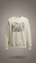 Cotton crewneck sweatshirt with embroidered verse