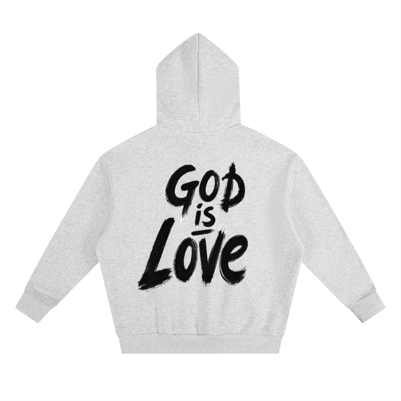 God Is Love Painted Heavyweight Boxy Fleece Hoodie | Premium Spiritual Streetwear | Oversized Unisex Faith Hoodie