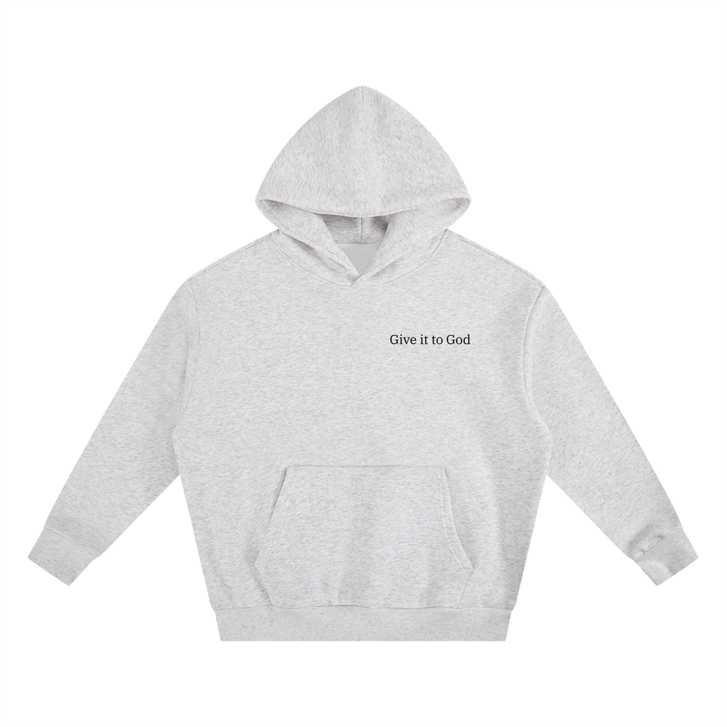 Let Go. Level Up.  Essential Heavyweight Boxy Fleece Hoodie | Oversized Christian Streetwear | Unisex Faith Hoodie