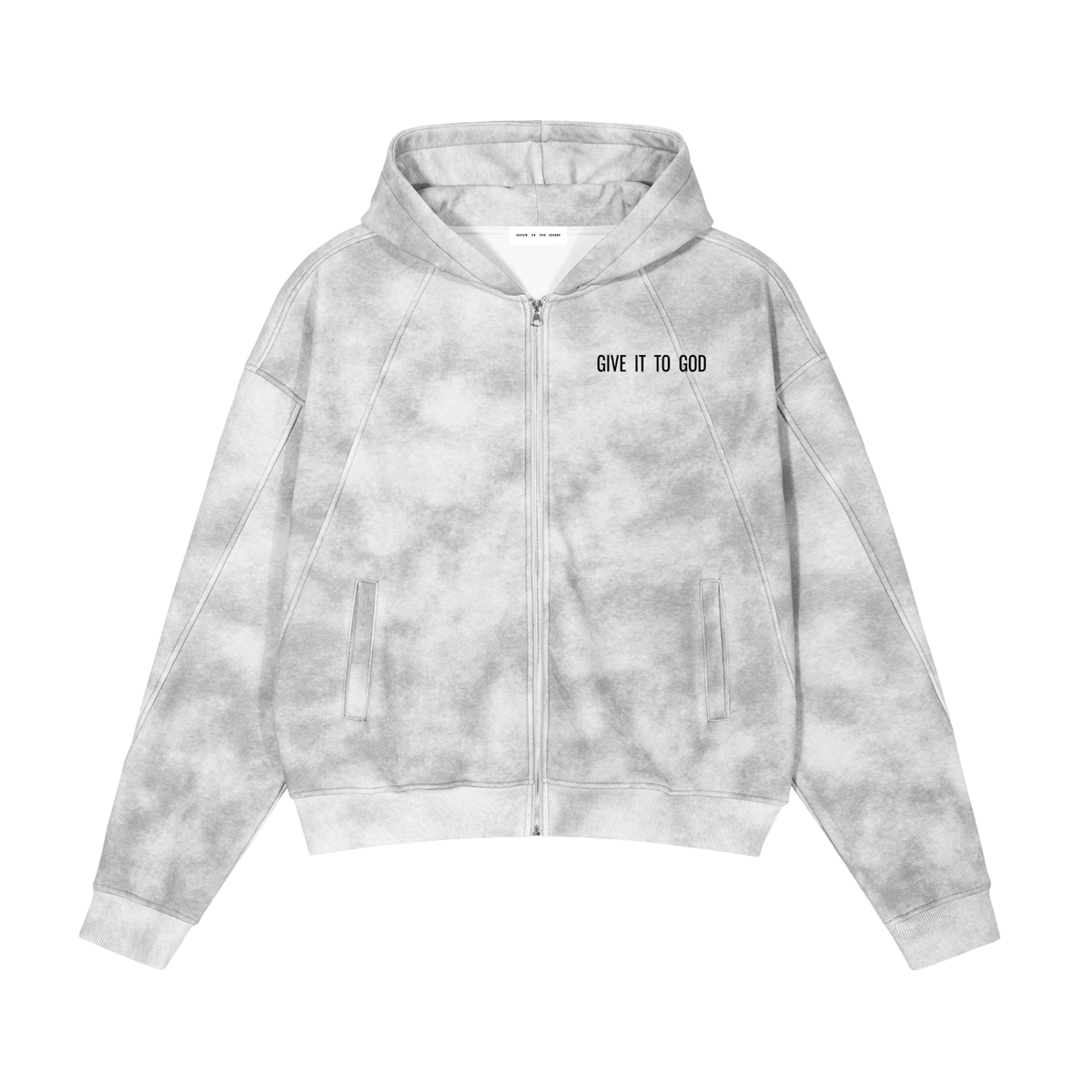 Crown of Burden | Premium Mineral Washed Zip-Up Fleece Hoodie